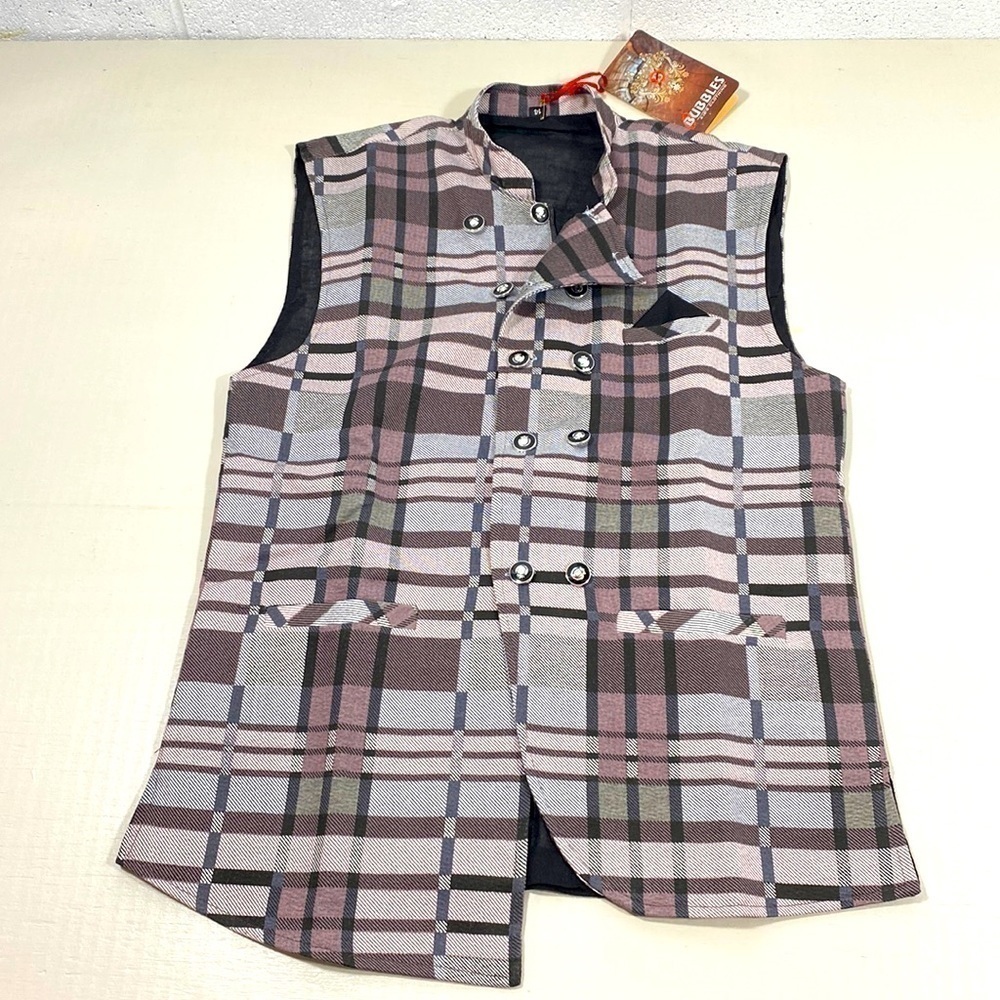 NWT Bubbles size 14 girls sleeveless plaid top​​​​​​​​​​​​​​​